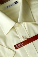 Rocola - Easycare pale yellow short sleeve cotton shirt